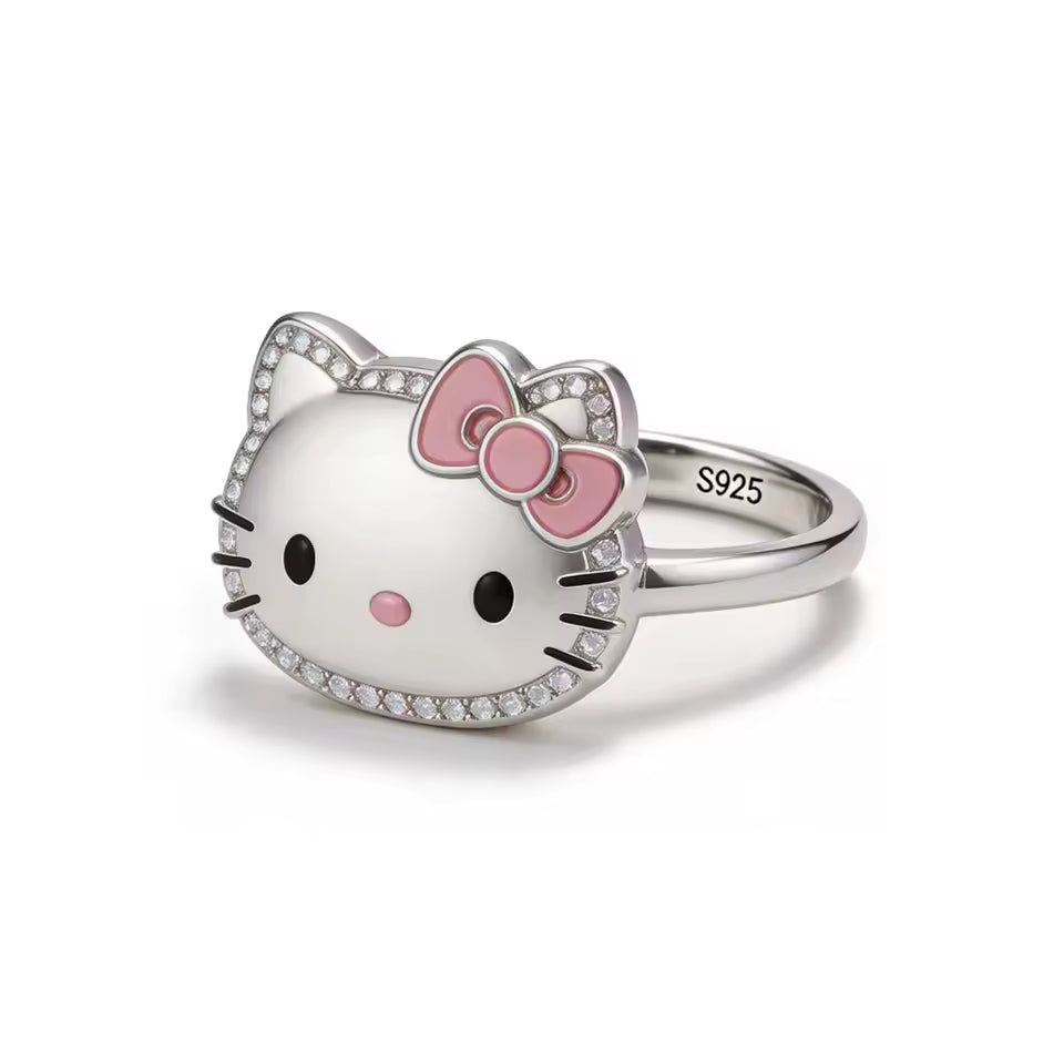 Sliver Hello Kitty RIng
