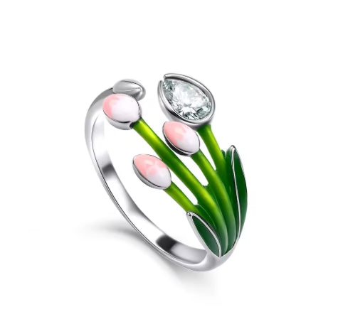Sliver Flower Ring