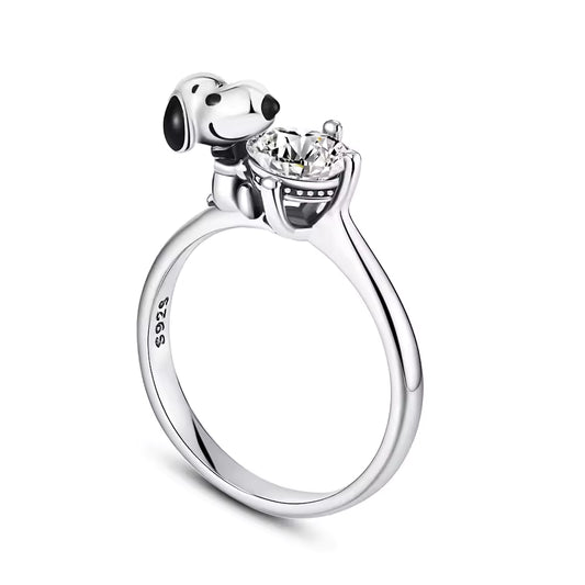 Snoopy Sliver Ring 925